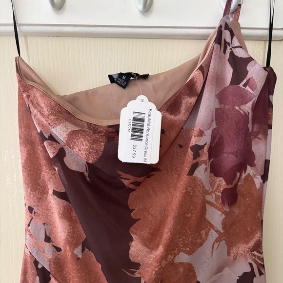 TenShoppe Floral Asymmetrical Midi Dress - Picture 1 of 6